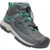 Keen Targhee Mid WP Detské turistické topánky Steel grey/porcelain 30EU