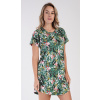 Vienetta Dámska nočná košeľa s krátkym rukávom Michaela: smaragdová XXL