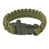 HIGHLANDER Paracord náramok - trojzubec, píšťalka olivová