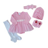 Z & Z 5-dielna súpravička sukničkobody, panč., čiapka, čelenka, topánky - růžová, Veľ. 80