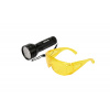 Sada baterky + ochranných okuliarov YATO YT-08581 UV baterka 51 LED