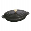 Staub Zapekacia oválna Forma s pokrievkou 23 cm čierna 1l