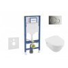 GEBERIT - Duofix Set předstěnové instalace, klozetu Architectura a sedátka softclose, tlačítko Sigma01, lesklý chrom SANI11CK1101