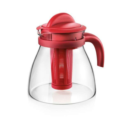 Čajník MONTE CARLO 1,5 l s filtrom na lúhovanie, červený Tescoma