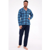 Cornette Pánske pyžamo 114/82 - zapínacie Tmavomodrá M