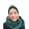 Sada klobúkov, komín (golf) Eva Design sada turban komína (Nastaviť Turban Emma WR-28 a komín na zimu vyrobené z Velor)