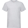 Fruit of the Loom Tričko Valueweight V-Neck T s výstřihem do V, krátký rukáv, pánské COT16106661005-heather gre 2XL Melír šedá