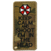 Vyšívaná nášivka Keep Calm and shoot em in the head