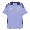 adidas All Blacks Rugby Short Sleeve T-Shirt 2024 Juniors Blue 7-8 Years
