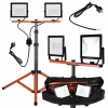 Halogénová neutrálna biela 4000 lm 100 W (HALOGEN LED 2x 50W pracovný statív PREMIUM reflektor KÁBEL + kryt)