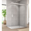 SANSWISS CADURA WHITE CAW2 ATYP 140 - 200cm pravý walk-in sprchový kút / sprchová stena s posuvným dielom, profil biely, sklo číre, CAW2DSM20907