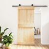 zahrada-XL Posuvné dvere so sadou kovania 90x210 cm borovicový masív 3203067