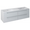Sapho WAVE dvojumyvadlová skříňka 149,7x50x47,8cm, bílá