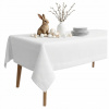 Obrus odolný voči škvrnám na stôl BIELY vianočný hrubý HLADKÝ Elegant 120x260