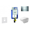 Geberit Kombifix - Modul na závesné WC s tlačidlom Sigma30, lesklý chróm/chróm mat + Duravit D-Code - WC a doska, Rimless, SoftClose 110.302.00.5 NH6