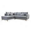 MID.YOU ROHOVÁ SEDACIA SÚPRAVA, textil, svetlosivá - Online Only obývacie izby - 001454003014