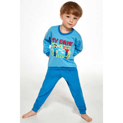 Chlapčenské pyžamo Cornette Kids Boy 477/147 My Game dł/r 86-128 modrá 110-116