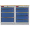 Zostava kvalitných PROFI BLUE dielenských skriniek s pracovnou doskou - MTGS1300BAL09