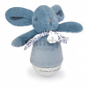 Plyšový zajačik Musical Night Light Blue Doudou et Compagnie s hudbou bielym šumom a svetlom modrý 16 cm od 0 mes