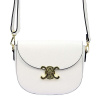 Dámska kabelka Luka Dollaro biela kožená crossbody s ozdobným zapínaním
