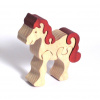 Fauna Drevené vkladacie puzzle z masívu malý kôň biely Fauna Drevené vkladacie puzzle z masívu malý kôň biely