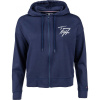 Tommy Hilfiger FZ HOODIE tmavo modrá,biela Dámska mikina S