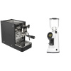Stone Espresso Lite Black + Eureka Helios 65, white