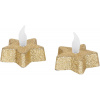 Sviečka MagicHome Vianoce, LED Hviezda, zlatá, teplá biela, 5,8x4,8 cm