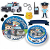 DIGITÁLNA TLAČ Opłatek na tort POLÍCIA POLICAJT 997 + POSTAVY + TEXT 3