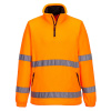 PORTWEST Mikina F302 Fleece, 1/2 Zip, Hi-Vis, reflexní POR-F302ORRL L Oranžová