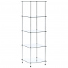 zahrada-XL Regál s 5 policami, priehľadný 40x40x130 cm, tvrdené sklo 249506