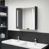 vidaXL LED kúpeľňová zrkadlová skrinka žiarivá čierna 62x14x60 cm 326519