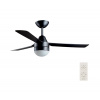 BAYSIDE | BAYSIDE 531018 - Stropný ventilátor MEGARA 2xE14/15W/230V čierna + DO | FAN00245
