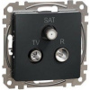 Zásuvka koncová TV+R+SAT 4dB Sedna Design antracit SDD114481 Schneider