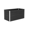 Designlink Vyvýšený záhon z WPC antracitovo čierny 75 x 150 x 70 cm
