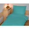 Povlečení bavlna UNI 140x200, 70x90cm tyrkysové hotelový uzávěr