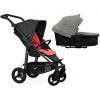 TFK Mono4 2v1 Anthracite with Red Higlights Combi carrycot + Seat unit Nenafukovacie kolesá (s výplňou) Hlboká vanička Premium Grey