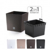 Prosperplast DRTS225L Kvetináč RATO LOW + vklad 22,3cm Farba: Umbra