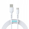 BWOO kábel 3A USB-A do USB-C 1m biely