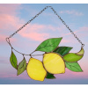 Lapač slnka vitráž panel LEMON 19*11 s retiazkou