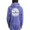 Alpha Industries Logo Back Print pánska mikina night purple Veľkosť: M, Farba: fialová