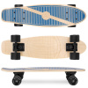 Spokey WOO-FISH Drevený cruiser board 56 cm, tmavomodrý