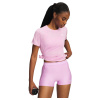 Dámske tričko Under Armour Tech SSC- Twist Pink Dawn/White M