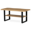 Autronic CT-F4212 OAK - Stôl konferenčný, 120x60x55 cm, MDF doska, dekor divoký dub, kov, polica, čierny lak