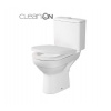 Cersanit City - WC kombi s doskou SoftClose, zadný odpad, bočné napúšťanie, CleanOn, biela K35-035