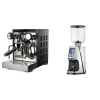 Rocket Espresso Appartamento TCA, black/black + Eureka Atom Specialty 75, chrome