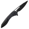 Vega Kubey KB171F Velocé vreckový nôž 10 cm, celočierna, titán