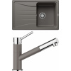 Set Blanco 08-D 25 (dřez Sona 45 S Šedá vulkán + baterie Kano-S Šedá vulkán)