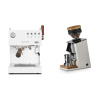 Ascaso Steel DUO PID PLUS, White&Wood + Eureka Mignon Single Dose, White & Oak