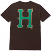 pánske tričko HUF SIDELINE TEE Chocolate XL